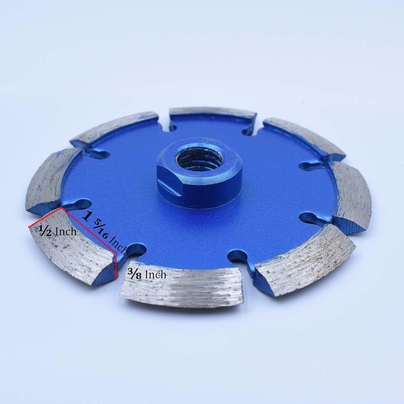 ACTINTOOL 4 1/2 Inch 0.375" Width 5/8"-11 Arbor Crack Chaser Blade, Diamond Mortar Removal Blade for Concrete 4.5, Mortar Removing Tuckpointing Blade (4.5" x 0.375") - Image 2